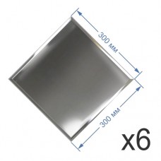 Зеркальная плитка 30x30 см (6 шт.) с фацетом 10 мм (квадрат)